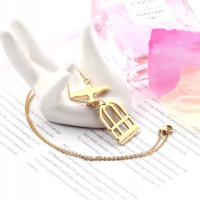 Immagine prodotto di Collana con catena in acciaio dorato, Freivogel