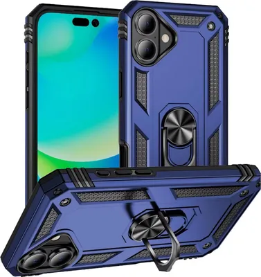 Produktbild von Outdoor Schutz Hülle für Apple iPhone 16 Armor Case Cover Handyhülle Bumper Panzerhülle Blau
