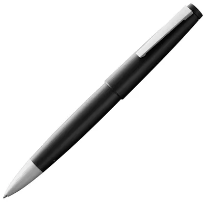 Produktbild von LAMY 2000 black Tintenroller Polycarbonat Gehäuse Stärke M mit Tintenrollermine M 63 in schwarz