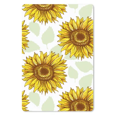 Produktbild von MuchoWow® Mauspad Mousepad Sonnenblume - Muster - Blumen 18x27 cm - Mousepads - Maus Mat - Pad - Mausunterlage