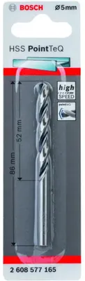 Immagine prodotto di Punta elicoidale in metallo HSS PointTeQ, DIN 338, 5,0 mm, confezione da 1 pz