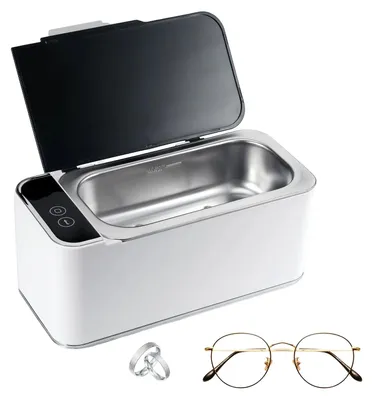 Image de Nettoyeur à ultrasons - Appareil de nettoyage pour lunettes et bijoux - 40 W - 220 V