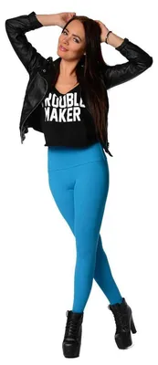 Produktbild von Damen Leggings Hoher Bund Winter Baumwolle; Türkis XL/42