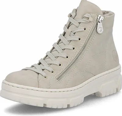 Obrázek produktu pro Rieker dámská šněrovací kotníková obuv s podšívkou, barva:beige/mud, EU velikost:36