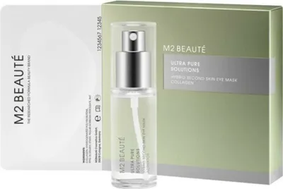 Produktbild von M2 Beauté Ultra Pure Solutions Maske Hybrid Second Skin Eye Mask Collagen 30 ml