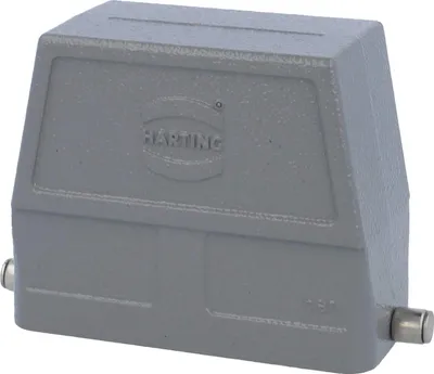 Produktbild von HARTING Han 16B Tüllengehäuse hoch, 1xM40 seitlicher Kabelabgang, für 1 Bügel (am Unterteil) Verschraubung M40
