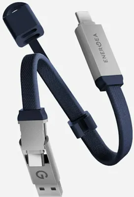 Immagine prodotto di Cavo Energea Sheath Key 2W1 USB-C a USB-C/USB-A 480 Mbps 60 W 15 cm blu