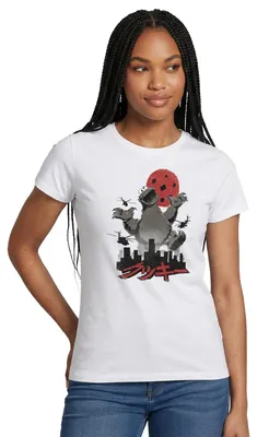 Produktbild von Spreadshirt Sesamstraße Krümelmonster Cookiezilla Frauen T-Shirt, XL, Weiß