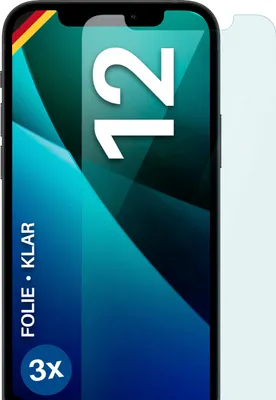 Produktbild von moex® 3x Schutzfolie kompatibel mit iPhone 12 - Displayschutzfolie dünn Folie, Klar