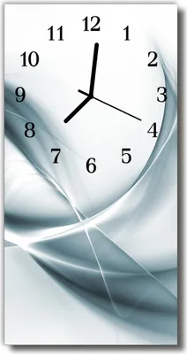 Produktbild von Tulup Glasuhr Wanduhr Küchenuhr Echt-Glas 30x60 Abstrakt Silber