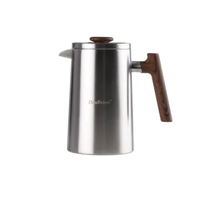 Produktbild von Kaffeebereiter Kaffeedrücker Teebereiter Stempelkanne Teezubereiter manuell Teebereiter Kaffeebrüher Kaffeepresse Stempelkanne Edelstahl 1l silber