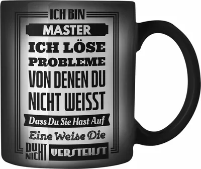 Produktbild von Trendation - Master Prüfung Farbwechsel Zauber-Tasse bestanden Geschenk Abschluss Masterarbeit Exam Prüfung (Schwarz)