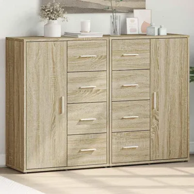 Obrázek produktu pro vidaXL Příborníky 2 ks Sonoma dub 60x31x84 cm Materiál na bázi dřeva