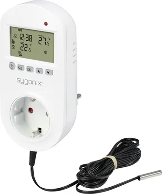 Produktbild von Sygonix SY-5372566 Universalthermostat Zwischenstecker Wochenprogramm 1 St.