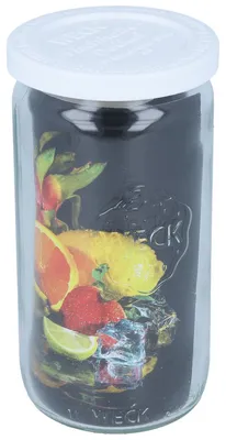Produktbild von WECK® Glas Zylinderform mit Deckel 340 ml EUROHOME® – 7x7x13,5cm – perfekt für die Herstellung von Marmeladen, Gelees und Konfitüren