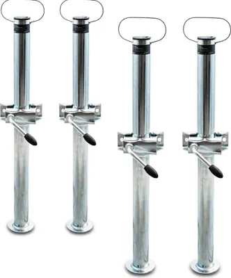 Produktbild von Bituxx 2 Paar Anhänger Abstellstütze Stütze Anhängerstütze Stützfuß bis 1000Kg 70cm mit Klemme Schelle MS-17334