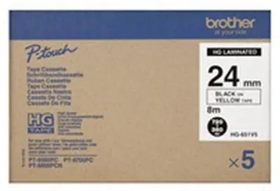 Immagine prodotto di Nastro Brother HG651 (stampa nera/supporto giallo)