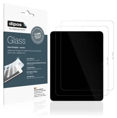 Produktbild von 2x Schutzfolie für Apple iPad Pro M5 11 Zoll - Anti-Shock 9H Folie dipos Glass Kunststoffglas