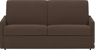 Produktbild von 3-Sitzer-Schlafsofa mit Express-Klappmechanismus aus Stoff – Farbe: Braun – Liegefläche: 140 cm – Matratze 14 cm CALIFE