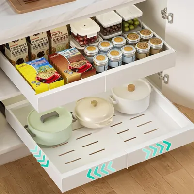 Immagine prodotto di 2 organizer estraibili per cassetti da cucina