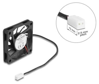 Obrázok produktu pre DeLOCK 67288, Ventilátor, 6 cm, 0,38 m³/h, Čierna