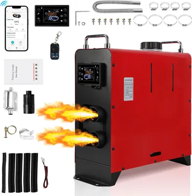 Produktbild von Jayseuw Diesel Standheizung 12/24V mit 4 Heizluftdüsen Air Heater 8KW Lufterhitzer LKW