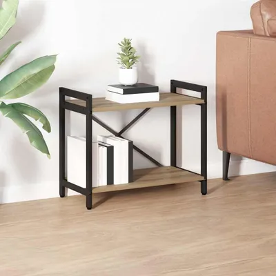 Produktbild von Möbel Bücherregal Eiche handwerklich 60 x 30 x 48,5 cm MDF und Stahl - Bücherregale 868406