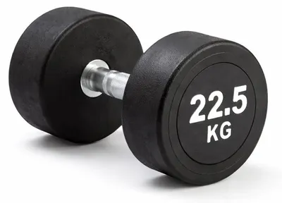 Image de Haltère à une main de 22,5 kg, ovale, noir