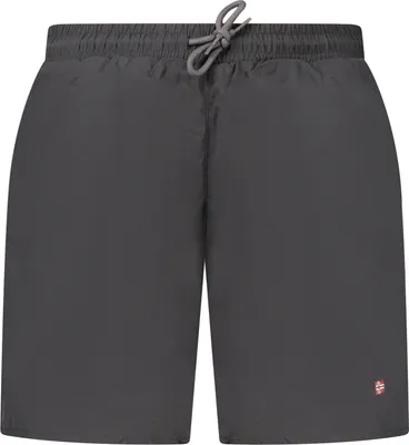 Produktbild von Herren Badehose Schwarz: Komfortabler Badeboxer mit Taschen und Kordelzug