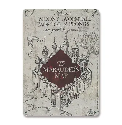 Produktbild von Harry Potter Blechschild Marauders Map 15 x 21 cm