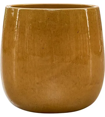 Productafbeelding van Baq plantenbol, honinggeel, diameter 31 cm, hoogte 31 cm, opening 24 cm