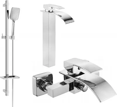 Produktbild von Mexen Aries DQ62 Badewannenset, Chrom - 744813DQ62-00