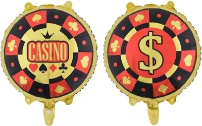 Produktbild von Bunte Folienballons „Casino“, 45 cm