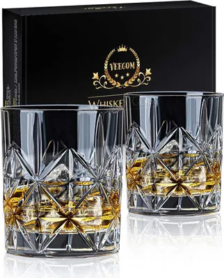 Produktbild von Whiskygläser 315ml Old Fashioned Rumgläser Geschenkset für Männer Papa Tumblerglas für Scotch Cocktail