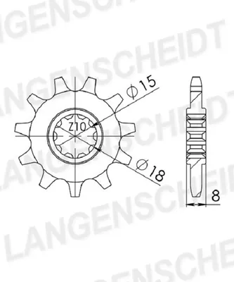 Obrázek produktu pro Supersprox Ritzel 415 - 11Z CST-1584:11|feinverzahnt 15,0/18,0