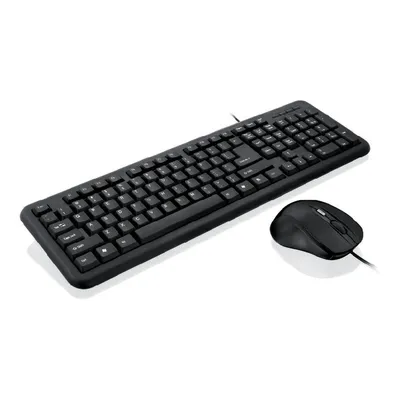 Produktbild von iBox OFFICE KIT II Tastatur Maus enthalten USB QWERTY Englisch Schwarz