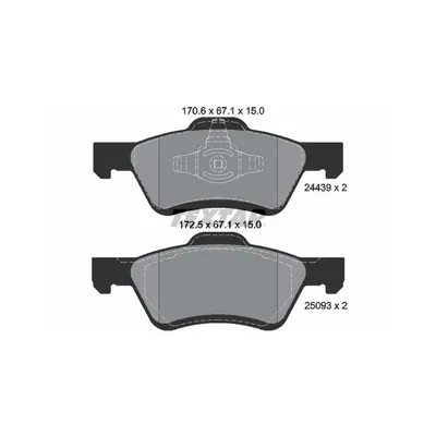 Produktbild von Textar Bremsbeläge vorne für Ford Maverick Mazda Tribute 2,0 - 3,0 16V V6 24V