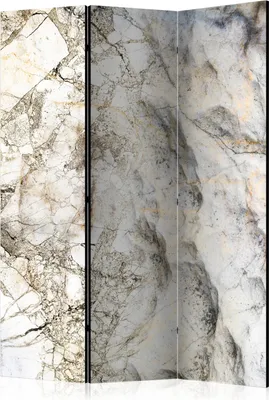 Produktbild von 3-teiliger Einseitiger Vlies Paravent - Marble Mystery 135x172 cm Muster f-C-0146-z-b