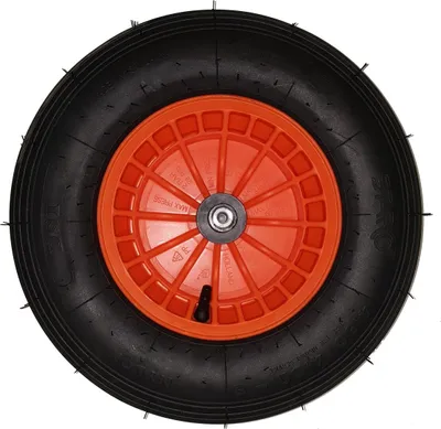 Produktbild von FORT ERSATZRAD, Rad Schubkarre Gartenkarre Baukarre Schiebkarre, Orange für Ersatz, Reparatur