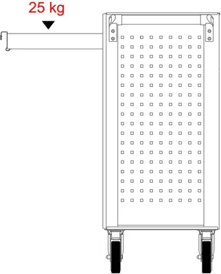 Productafbeelding van KS Tools ECOline werkbank met 7 lades, zwart/rood