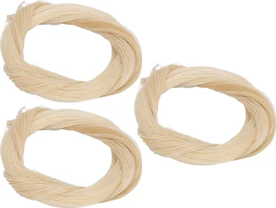 Immagine prodotto di 3 crini di cavallo per violino, bianco naturale, accessori musicali di ricambio per viola/violoncello