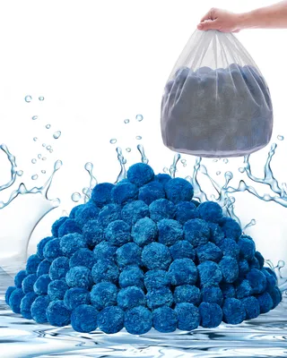 Image de Boules de filtration à sable VEVOR 1,83 kg, boules de filtration de remplacement pour le sable de piscine, réutilisables, polyester bleu, convient pour les piscines, piscines hors sol