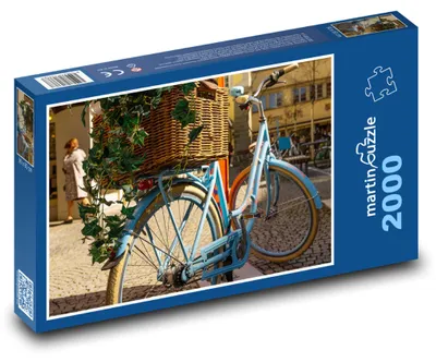 Obrázek produktu pro Puzzle 2000 Kolo s košíkem ve městě - martinpuzzle
