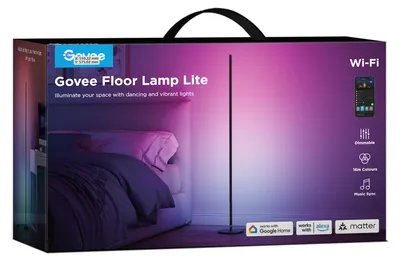 Obrázok produktu pre Govee LED stojacia lampa lite obývacia izba, WiFi stmievateľná stojacia lampa, práca s Alexa a Google Assistant, 16 miliónov farieb, hudobné režimy Čierna