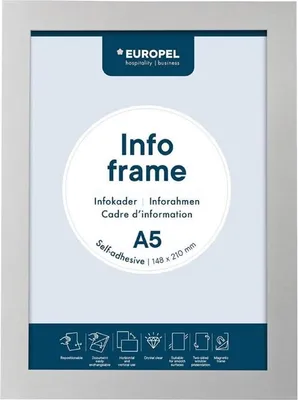 Produktbild von Europel Info Rahmen / Selbstklebend Set 2 Stück A5 Silber