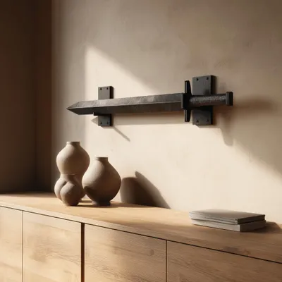3D-gedrucktes Dekoschwert mit zwei Wandhaltern – Decords, Produktansicht 1