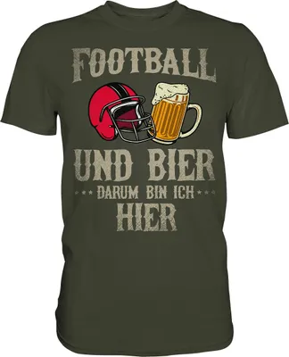 Produktbild von American Football und Bier T-Shirt – Urban Khaki / 3XL