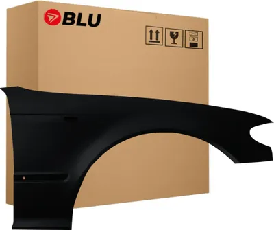 Zdjęcie produktu dla BLU Błotnik Premium pasujący do BMW E46 Lift 475 Prawy Czarny SchwarzerSaphir | 2001-2005 | Przedni Przód | Lakierowany | Gotowy do montażu | Ocynk