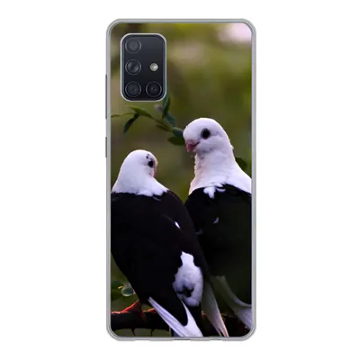Produktbild von MuchoWow® Handyhülle Schutzhülle Hülle für Samsung Galaxy A51 5G Vögel - Zweig - Blätter Silikon Softcase Handy Hülle - Abbildung