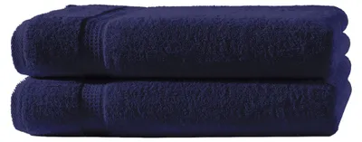 Produktbild von 2 Badetücher navy marine blau 100x150cm Set Baumwolle Frottee Badetuch XXL weich